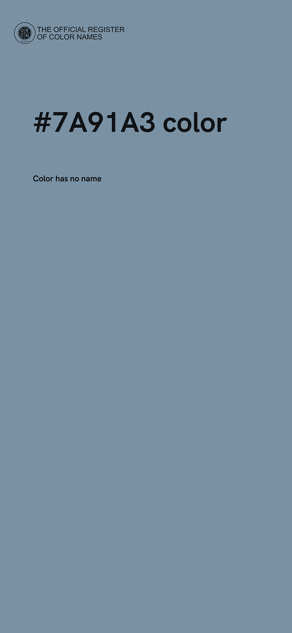 #7A91A3 color image