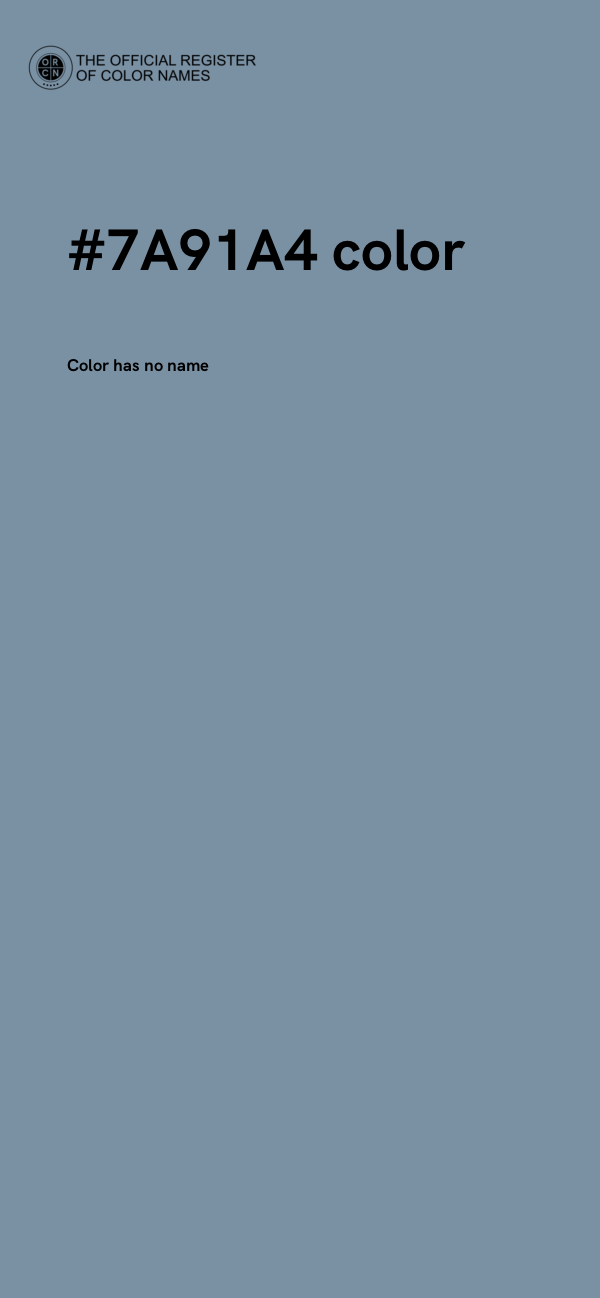 #7A91A4 color image