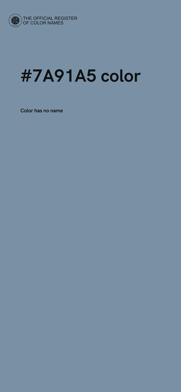 #7A91A5 color image