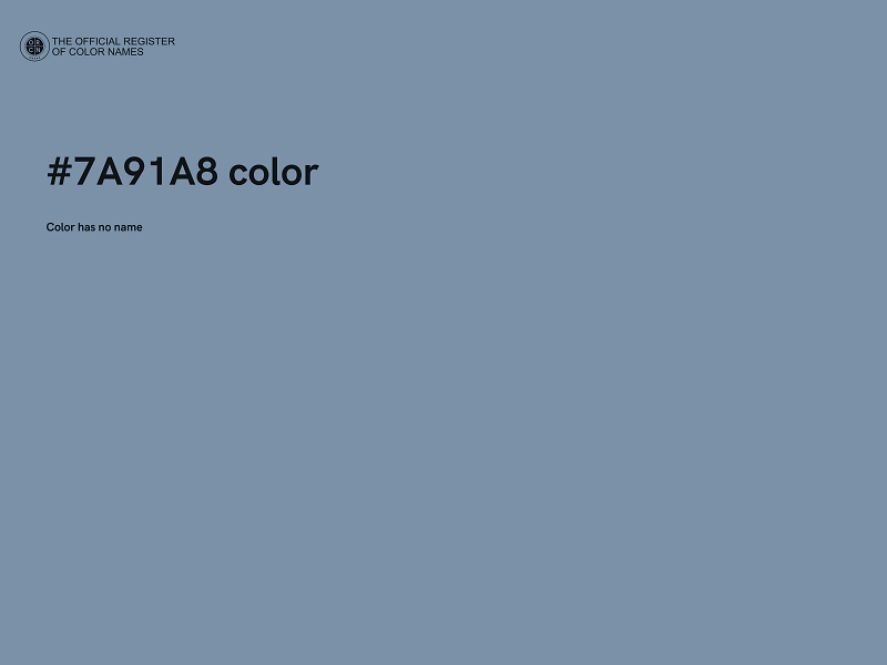 #7A91A8 color image