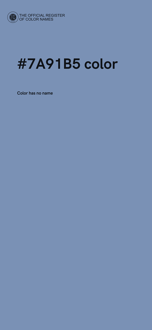 #7A91B5 color image