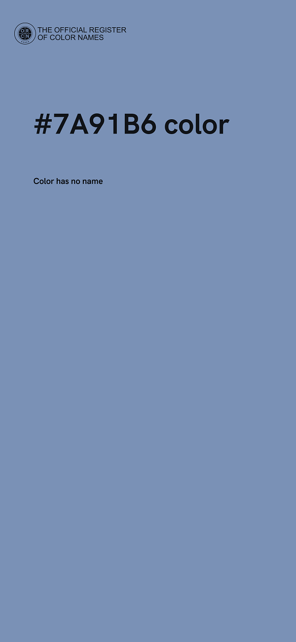 #7A91B6 color image
