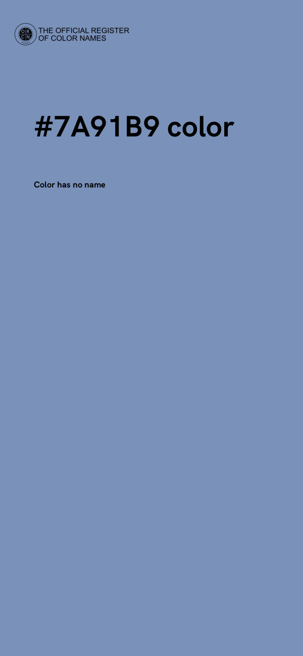 #7A91B9 color image