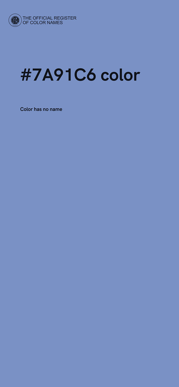 #7A91C6 color image