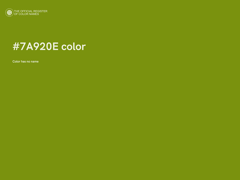 #7A920E color image