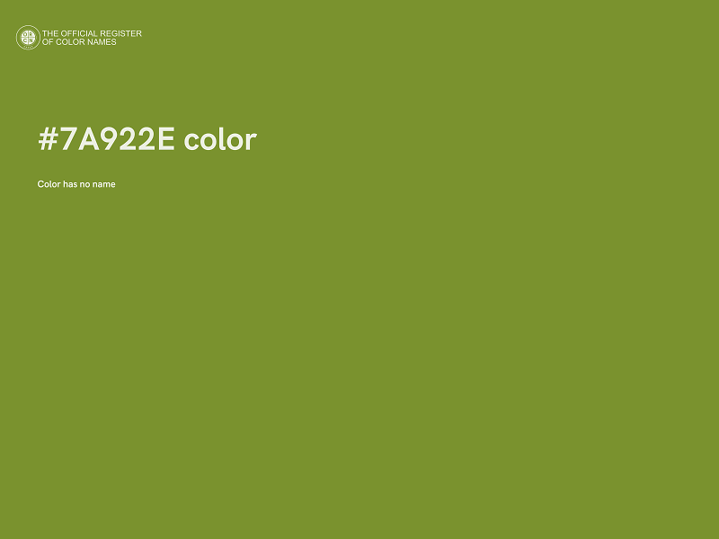 #7A922E color image