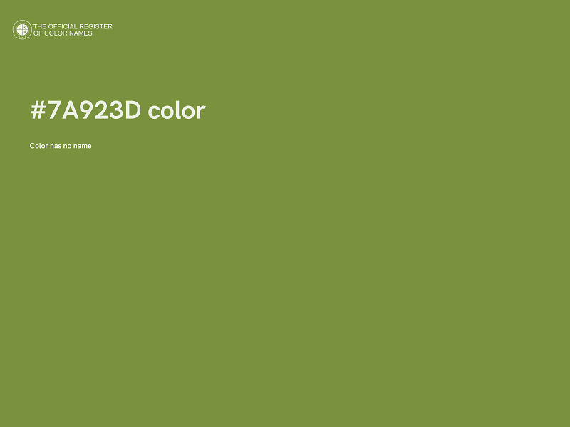 #7A923D color image