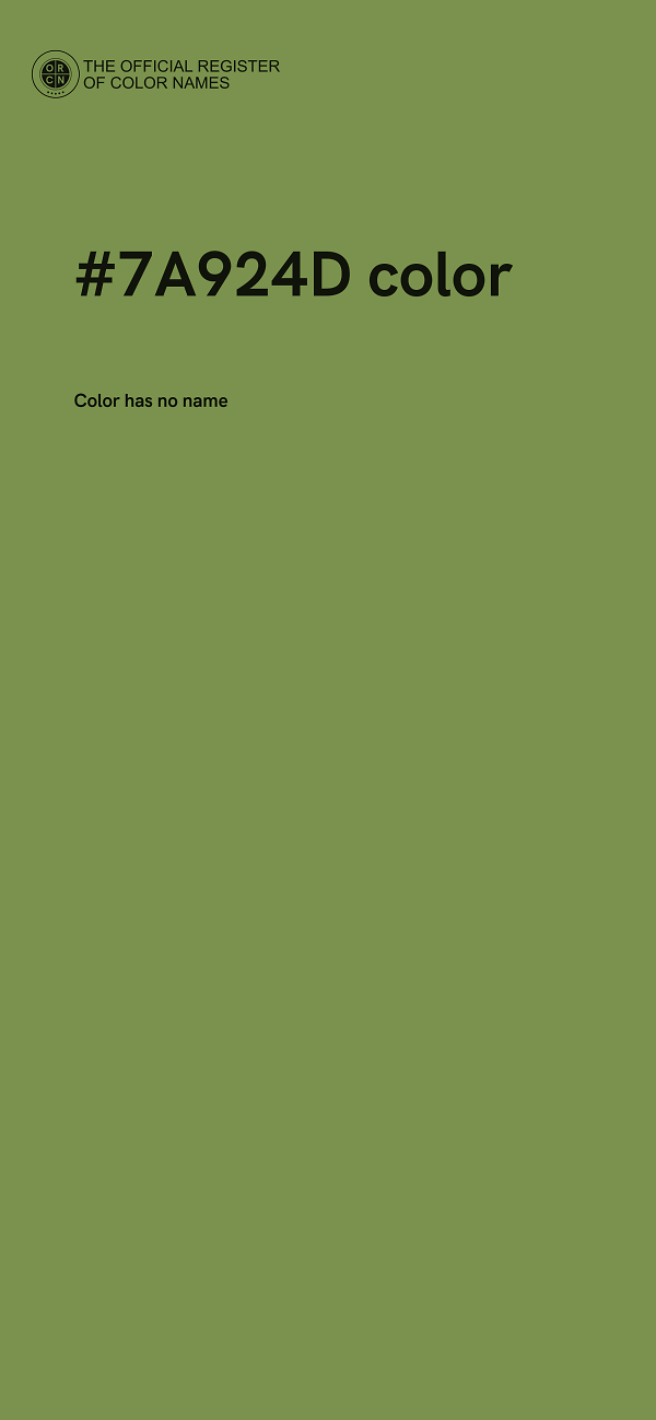 #7A924D color image