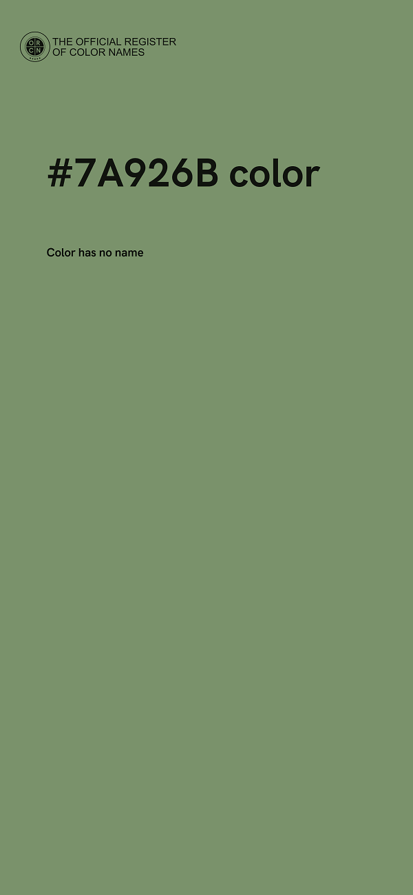#7A926B color image