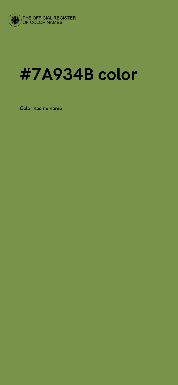 #7A934B color image