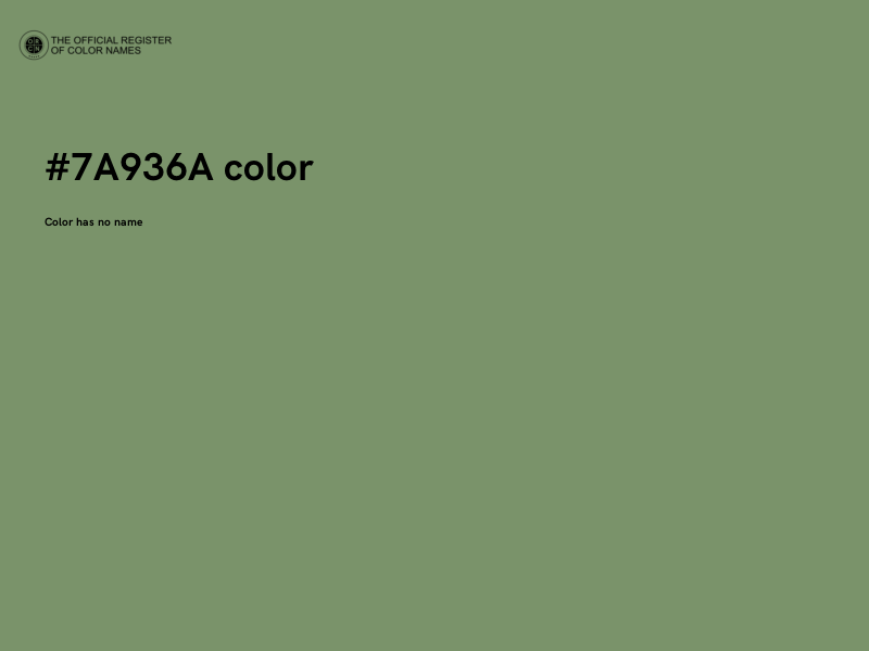 #7A936A color image