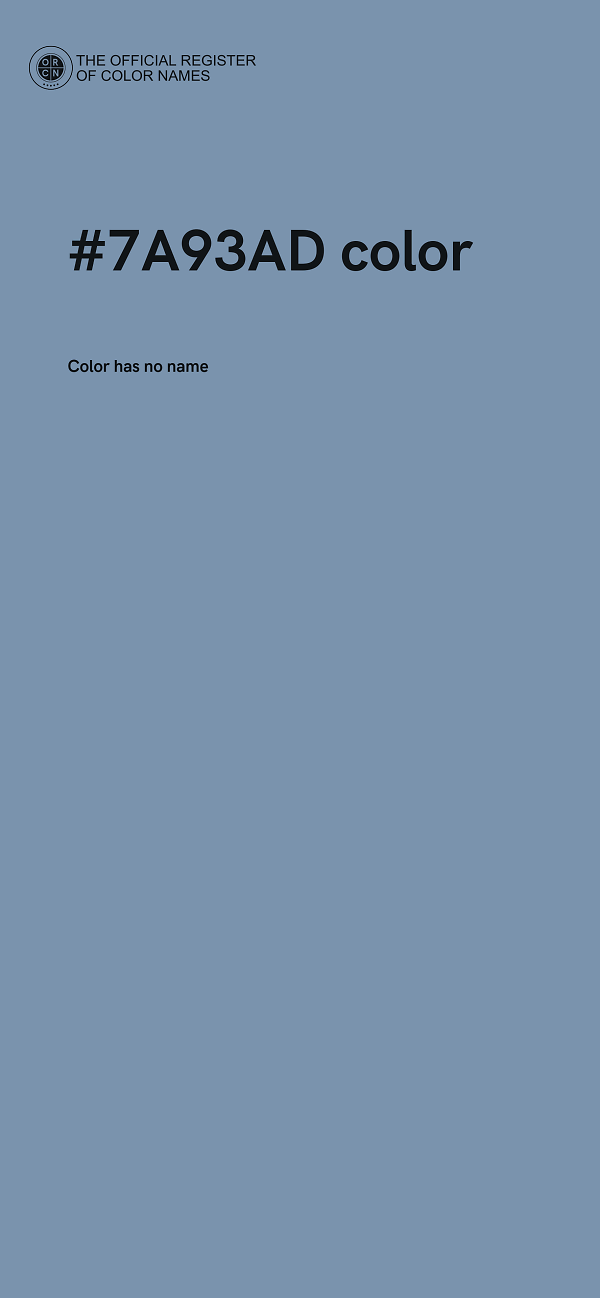 #7A93AD color image