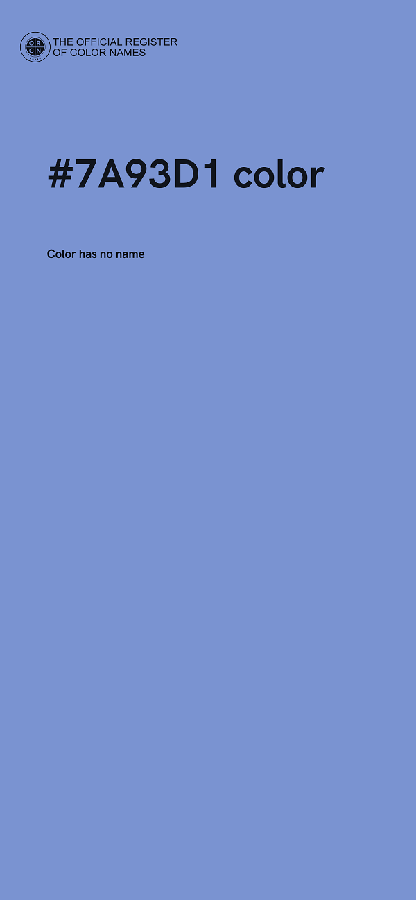 #7A93D1 color image