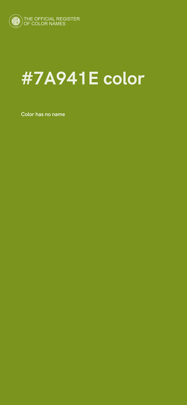 #7A941E color image