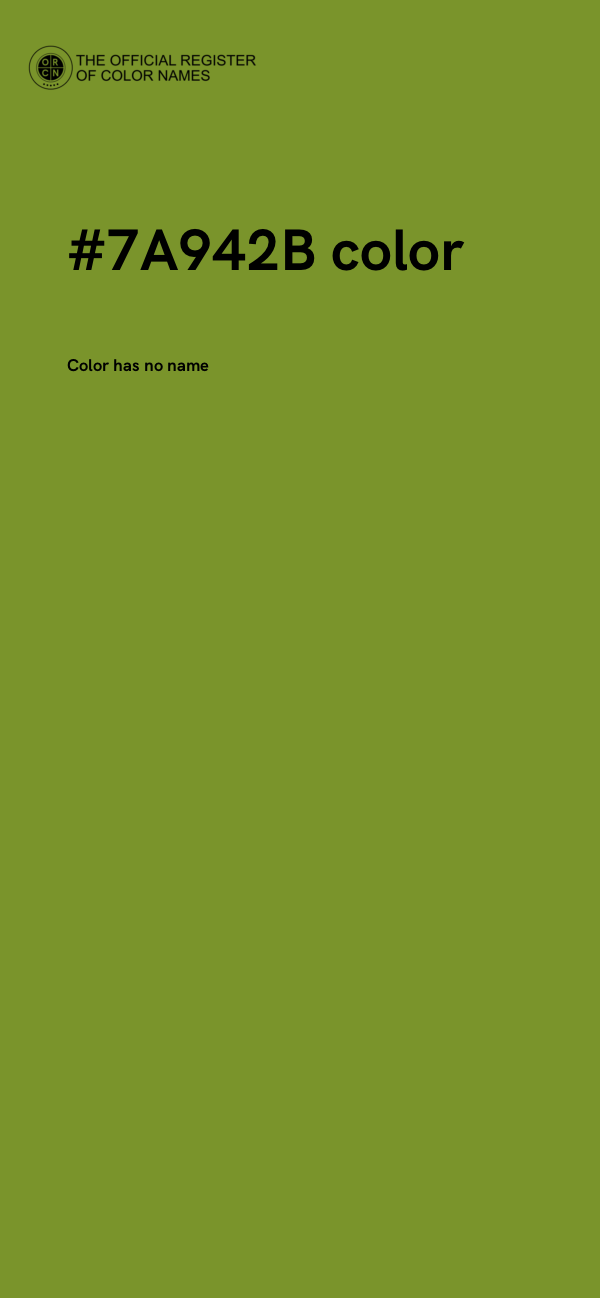 #7A942B color image