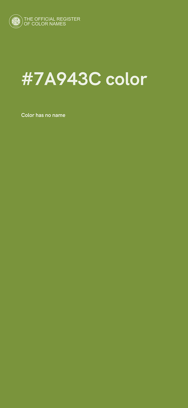 #7A943C color image