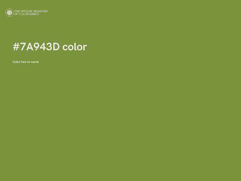 #7A943D color image