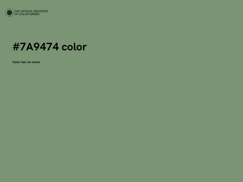 #7A9474 color image