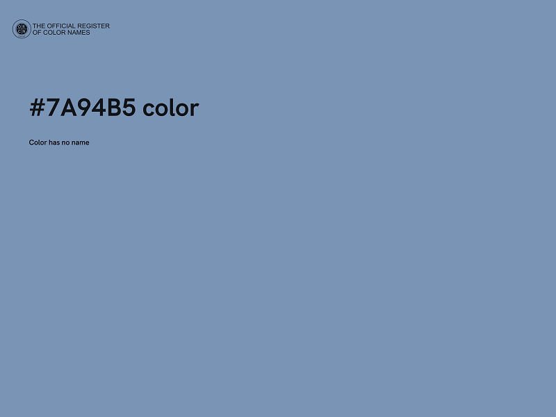 #7A94B5 color image