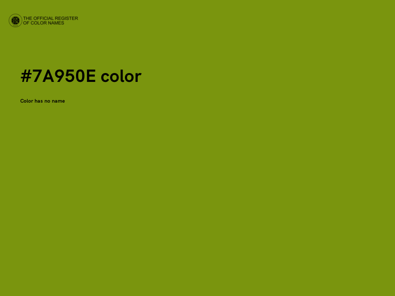 #7A950E color image