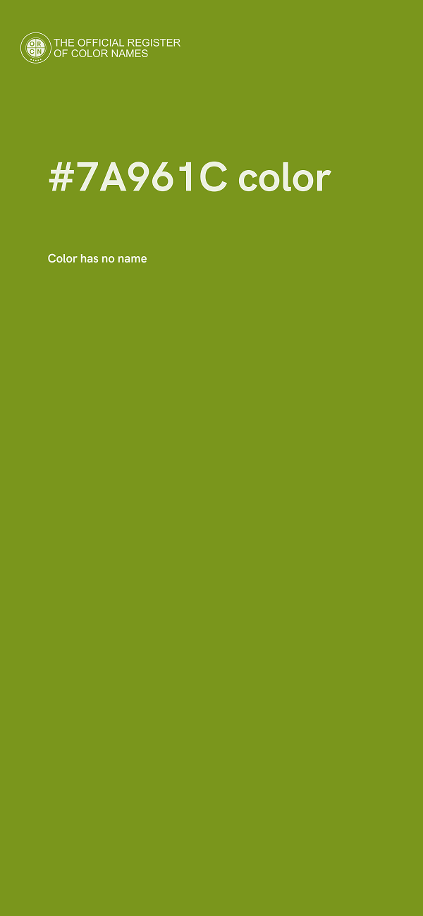 #7A961C color image