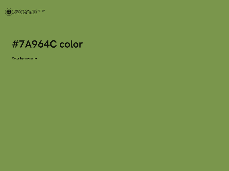 #7A964C color image