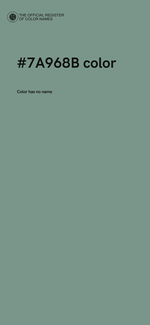 #7A968B color image