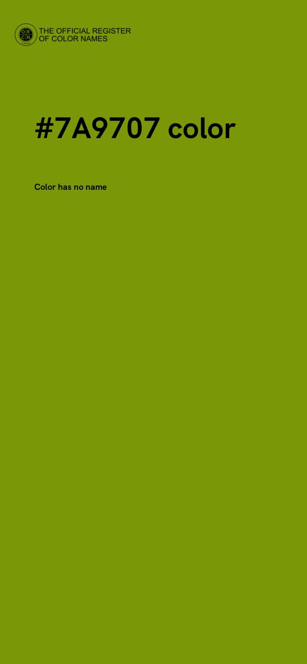 #7A9707 color image