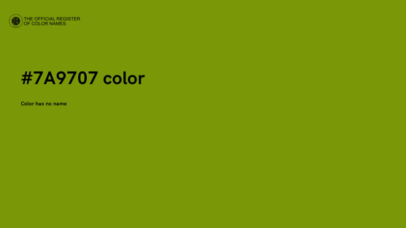 #7A9707 color image