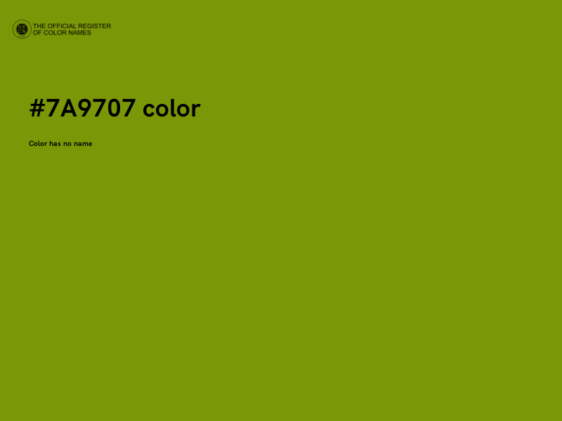 #7A9707 color image