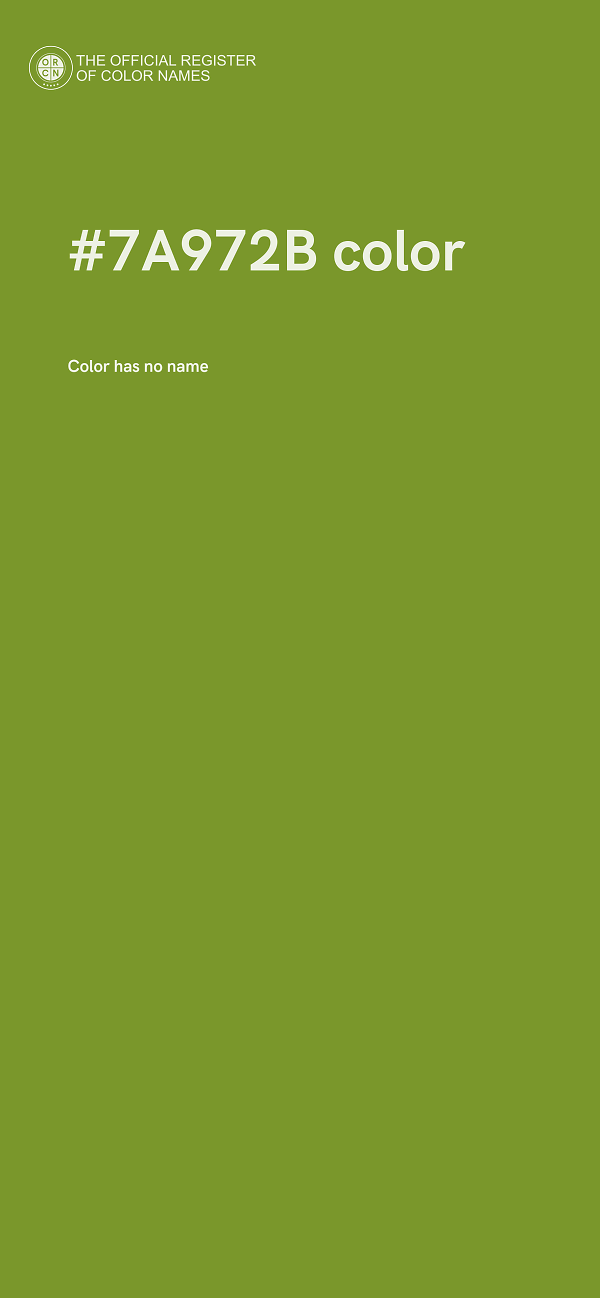#7A972B color image