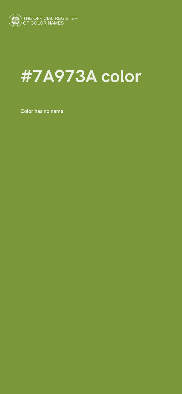 #7A973A color image