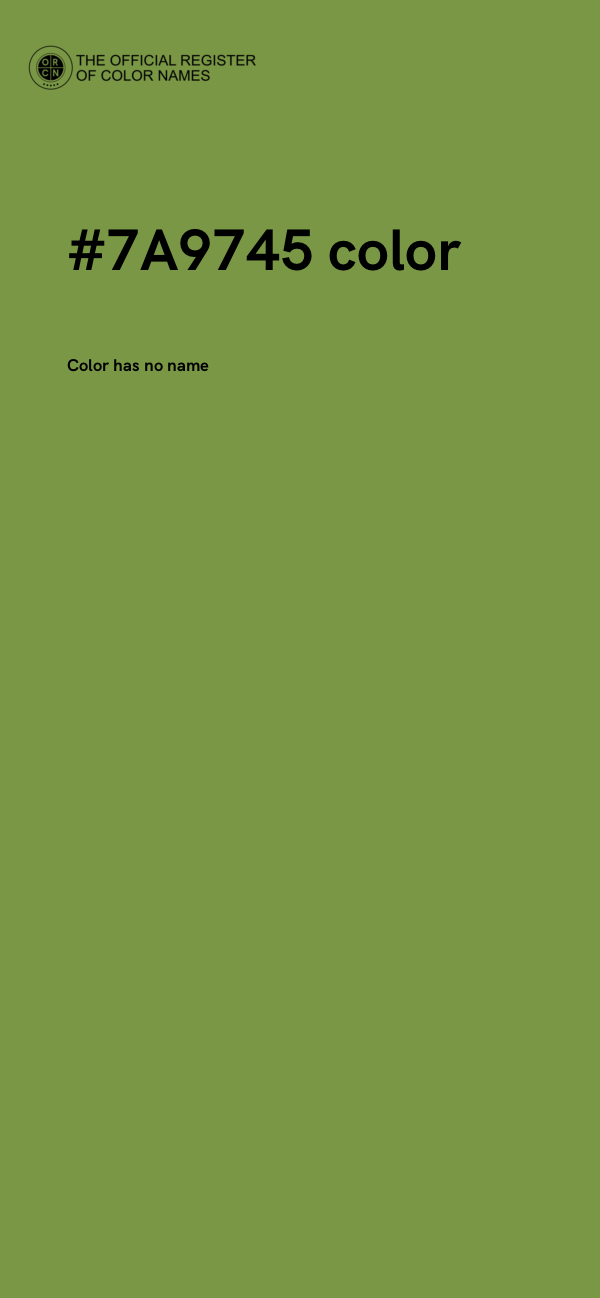 #7A9745 color image