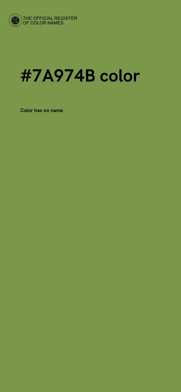 #7A974B color image