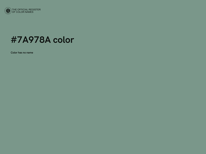 #7A978A color image