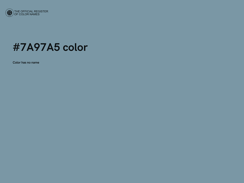 #7A97A5 color image