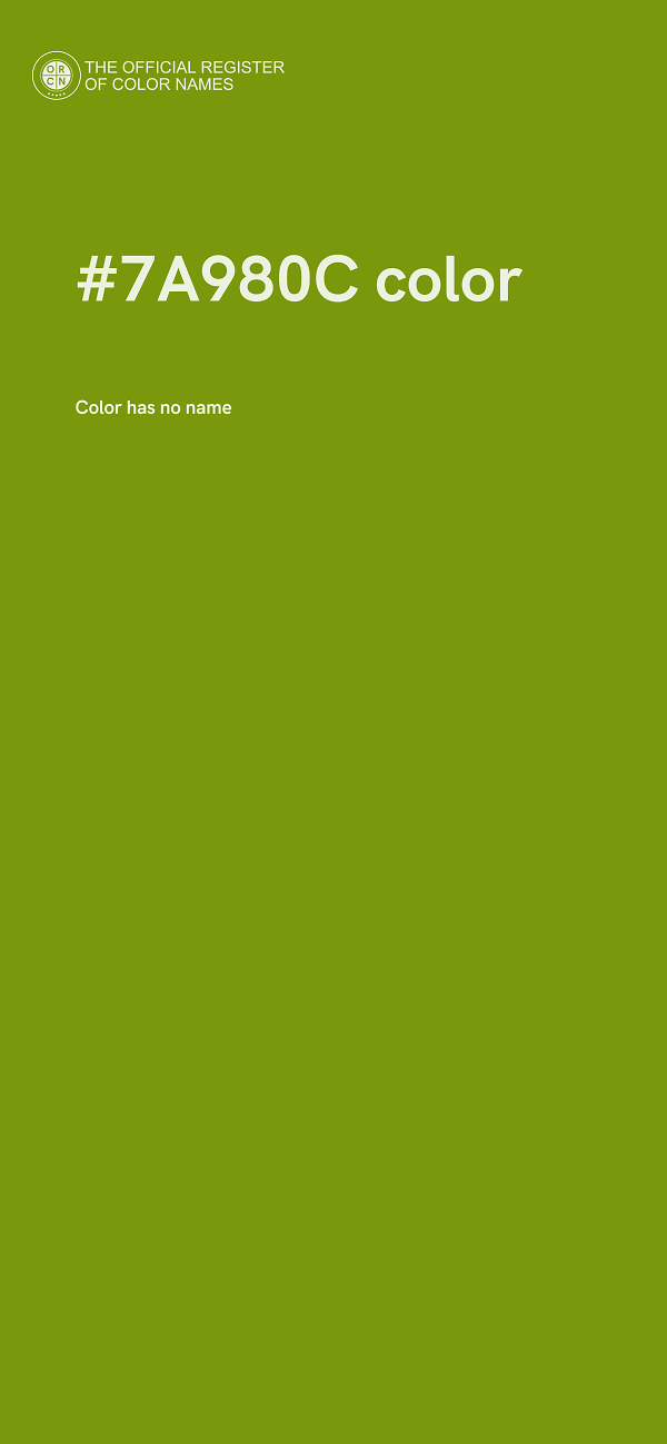 #7A980C color image
