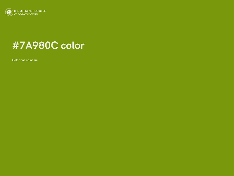 #7A980C color image