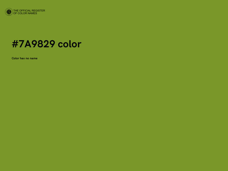 #7A9829 color image