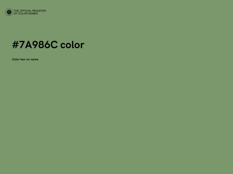 #7A986C color image