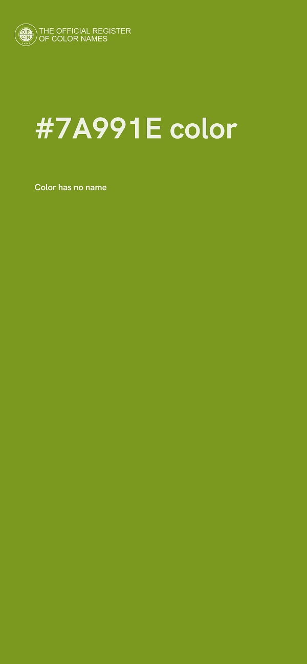#7A991E color image