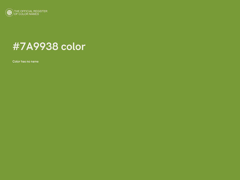 #7A9938 color image