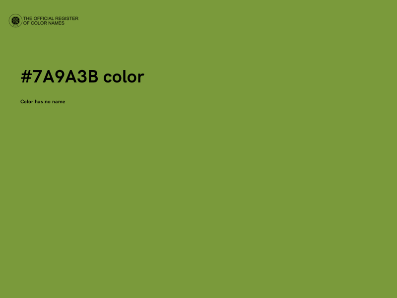 #7A9A3B color image