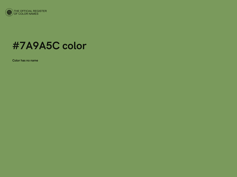 #7A9A5C color image