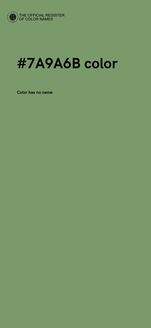 #7A9A6B color image