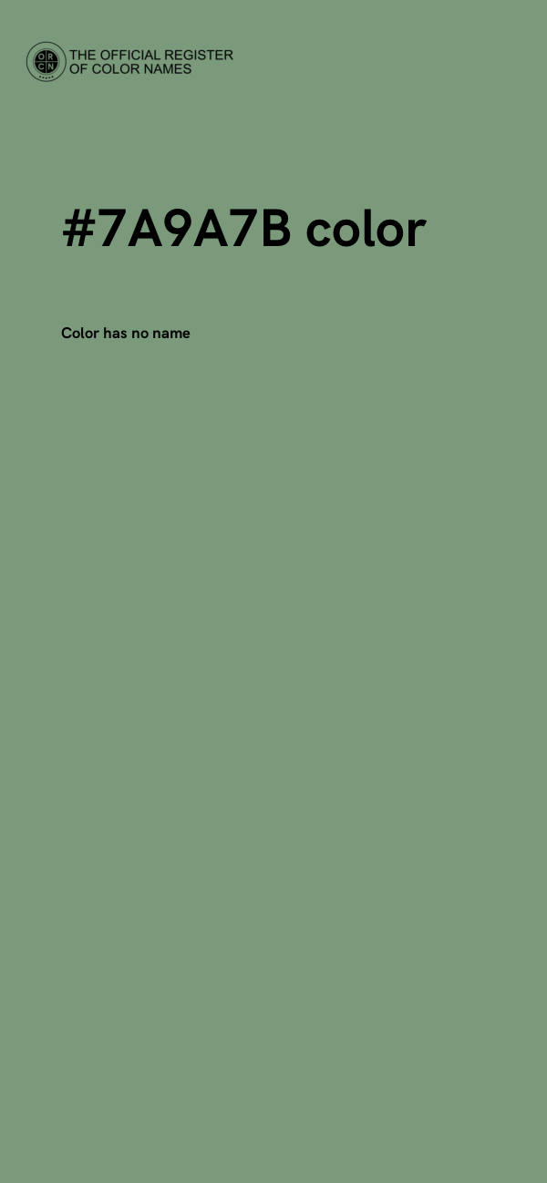 #7A9A7B color image