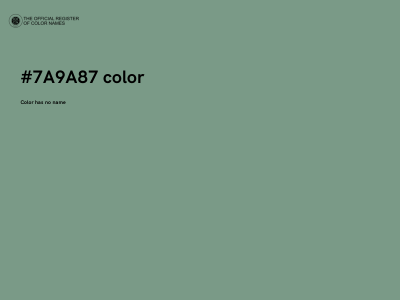 #7A9A87 color image