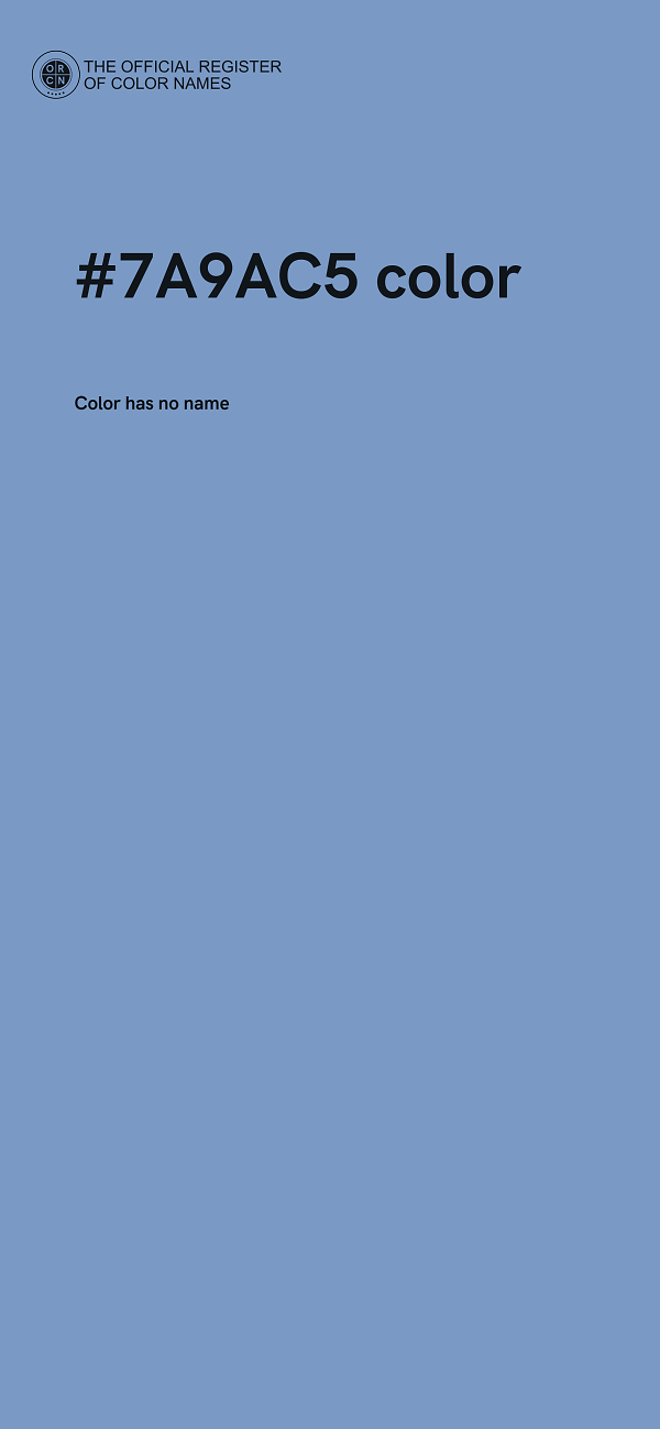 #7A9AC5 color image
