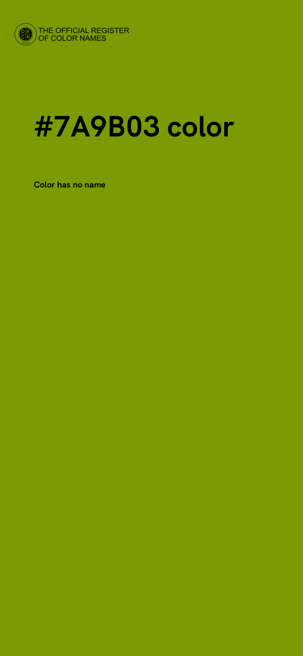 #7A9B03 color image