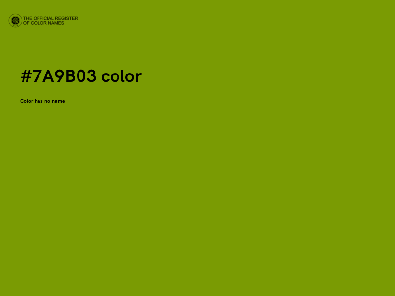 #7A9B03 color image